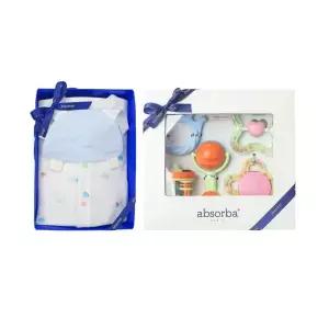 [압소바](대구신세계)(압소바26년S/S말띠 임신출산축하선물)잭반소 우주복(턱받이)+5종딸랑이세트(A1310...