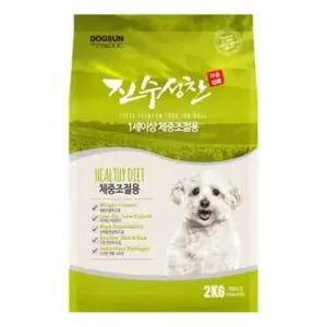 강아지사료 진수성찬 1세이상 체중조절용 리필 2kg 강아지건식사료 (W17BB5A)