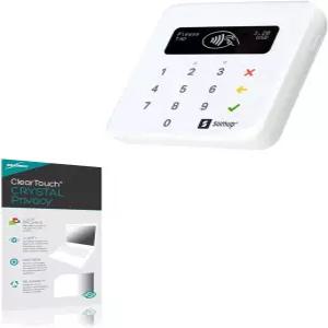 SumUp Plus 카드 리더기와 호환되는 BoxWave 화면 보호기 - 클리어터치 크리스탈 프라이버시 2팩 유연한