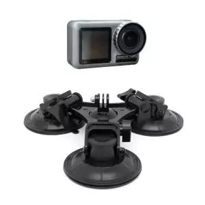90mm 3구 흡착 유리 마운트 거치대 자동차 dji 오즈모 액션캠 호환 (W3F0DD9)