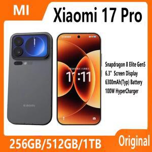 중국 버전 샤오미 17 프로 스마트폰 6.3인치 디스플레이 스냅드래곤 8 엘리트 Gen5 6300mAh 배터리 100W 하