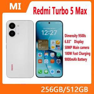 레드미 터보 5 맥스 스마트폰 디멘시티 9500s 6.83인치 AMOLED 스크린 50MP+20MP 카메라 100W 9000mAh 배터