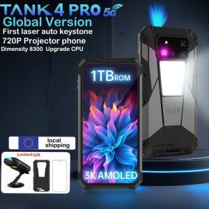 8849 탱크 4 프로 유니허츠 5G 러기드 프로젝터 스마트폰 36G 1TB 안드로이드 14 스포츠 폰 11600mAh 디멘