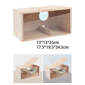 나무 새집 앵무새 은신처 상자 DIY 페인트 가능 야외용