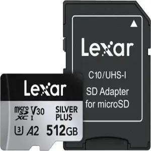 렉사 512GB 프로페셔널 실버 플러스 마이크로 SD카드 4K 영상 촬영용 고속 메모리