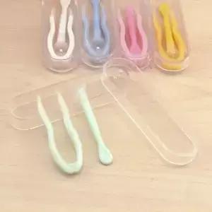 휴대용 콘택트 렌즈 삽입 리무버 컬러 트위저 흡입 스틱 클립 케어 착용 도구 키트 빠른 배송 1 세트