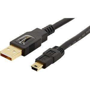 eAj 아마존 베이직 USB-A to 미니 USB 2.0 케이블, 480Mbps 전송 속도(골드 도금 플러그 포함), 3피트, 검은색