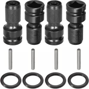 유엔토엔 4PCS 12인치 정사각형 드라이브에서 14인치 육각 변환기 퀵 릴리스 체인지 척 임팩트 렌치 어댑터