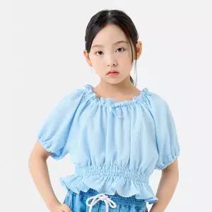 [토박스](천안아산점)스타일노리터 여름세일 한정 특가 여아 블라우스 버블 크롭 블라우스 _ SNSCE24PBL...