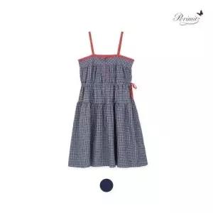 페리미츠  여아 배색 체크끈 원피스 유아 여름원피스 P2621O65011CJ