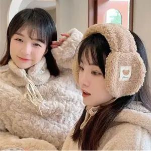 겨울 뽀글이 귀도리 여성 방한 곰돌이귀마개 귀덮개