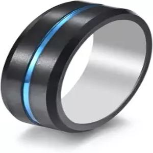 NFC 스마트링 텅스텐 방수 디지털 반지 215칩 범용 웨어러블 블랙 블루 17mm