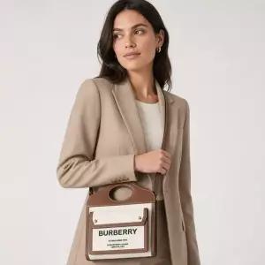 버버리 포켓 로고 미니 토트백 8039361 A1395