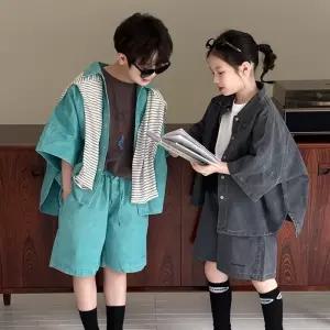앤터 와이드 반팔 상하복 세트 R14066