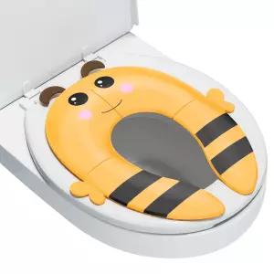 말리톤 용 여행 배변 훈련 시트 휴대용 접이식 커버는 원형 및 타원형 화장실 미끄럼 방지 변기 무료