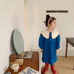 스티치 카라 셔링 원피스 R5362