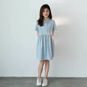 에이미 체크 카라 원피스 R3656