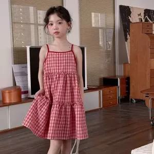 엘라라 스트랩 체크 원피스 R13836