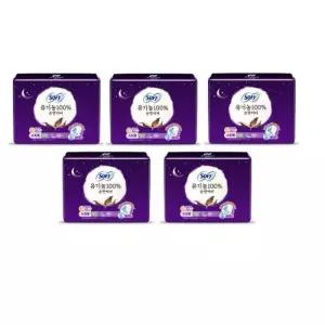 쏘피 유기농 100% 순면커버 생리대 슈퍼롱 10P x 5팩+2팩 총7팩