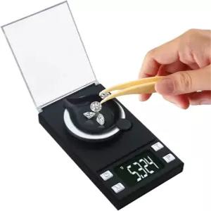정밀 저울 포켓 0.001g 디지털 전자 금 장신구 캐럿 다이아몬드 밸런스 미니 휴대용 10g-0.001g
