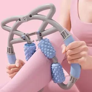 종아리 헬스용품 스프링 마사지롤러 허벅지 퍼플