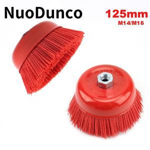 5인치 나일론 브러시 125mm 연마 컵 휠 금속 목공 유리 디버링 청소 도구