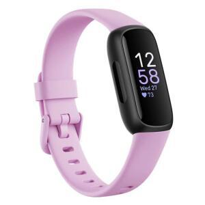 스트레스 관리, 운동 강도 및 수면 추적 기능을 갖춘 Fitbit Inspire 3 피트니스 트래커 u2013 고급 인사이트, 심박수 24/7, 소형 대형 클래식 밴드 포함 (라일락 블리스 / 블랙)