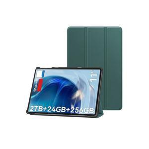 TABWEE W90/TABWEE T90 태블릿 안드로이드 커버 11인치용 W90/T90용, 및 프리미엄 PC 하드 스탠드 15 PU 슬림 다크 쉘 그린 초경량 케이스,