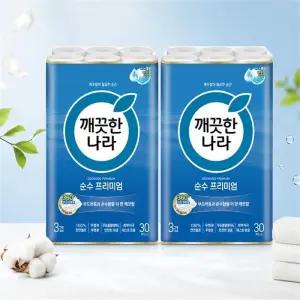 [깨끗한나라] 깨끗한나라 프리미엄 화장지 27m 2개