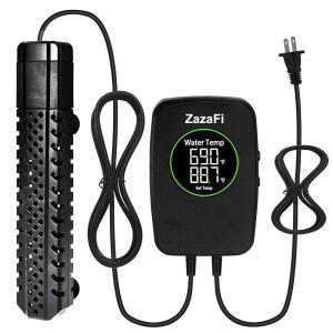 ZazaFi 수족관 히터 300W, 고온 보호 기능이 있는 어항 히터, 바닷물이나 담수를 떠날 때 자동 전원이 꺼지는 거북이 수조 히터.