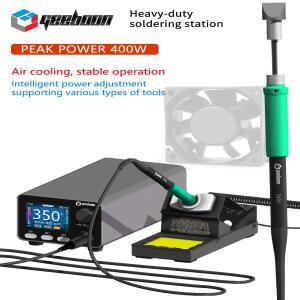 GEEBOON HC24 400W 헤비듀티 납땜 스테이션, 115/210/245/470/T12 납땜 팁과 호환 가능, 컬러 커브 디스플