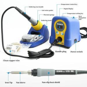 오리지널 HAKKO FX-888D/FX-888DX 디지털 납땜 스테이션(FX-8801 핸들 납땜 도구 포함) PCB 전문 수리용 ES