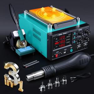 YIHUA 853AAA-II 3 IN 1 스크린 분리기 납땜 스테이션 고출력 열풍 핸들 C210/C245 아이언 핸들 신형 PCB