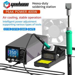 GEEBOON HC24 400W 115/210/245/470/T12 납땜 팁 컬러 곡선 디스플레이와 호환되는 헤비듀티 납땜 스테이션