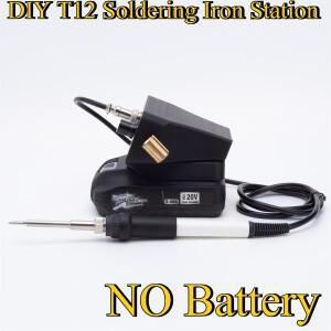 페렉스 20V 리튬이온 배터리용 DIY T12 납땜 인두 스테이션, 수리용 전기 디지털 납땜 스테이션