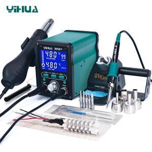 YIHUA 995D + 2 In 1 납땜 스테이션 750W 디지털 디스플레이 SMD 재 작업 뜨거운 공기 총 납땜 인두 ESD 용