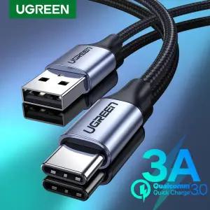 [호환] UGREEN 3A USB 타입 C 케이블  17 16 고속 충전 USB-C 충전기 데이터 코드 포코 C용