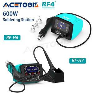 RF4 RF-H7 듀얼 스테이션 납땜 스테이션 RF-H6 600W 뜨거운 공기 총 분해 납땜 스테이션 휴대 전화 BGA 마