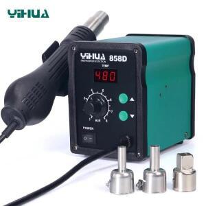 YIHUA 858D 뜨거운 공기 총 납땜 스테이션 700W 110V/220V BGA 재 작업 스테이션 히트 건 LED 디지털 디스