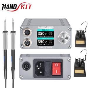 T12-X2A 디지털 납땜 스테이션, 듀얼 핸들, OLED, 디지털 납땜 인두, STM 32 칩, 자동 절전, 에너지 절약