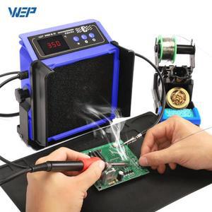 WEP 2-in-1 연기 추출기, 200W 납땜 다리미 스테이션, 도움 손 이중 여과, 납땜 연기 흡수기 948DQ I II II