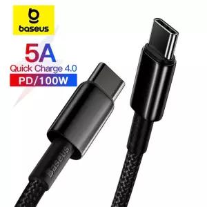 [호환] Baseus  15 용 C타입 케이블, USB C PD 고속 충전 충전기 와이어 코드, , 100W