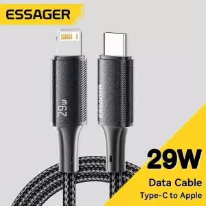[호환] Essager 용 C 타입 케이블, 고속 충전 충전기,  라이트닝 와이어 코드, 14, 13, 12, 11 프로 맥스,