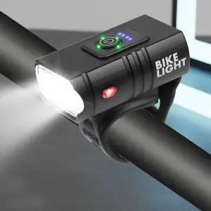[하프클럽/]USB 충전식 고휘도 LED 자전거 라이트 야간 전조등