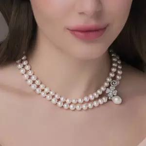 라루아 여성 트와일라잇투웨이담수펄목걸이_화이트