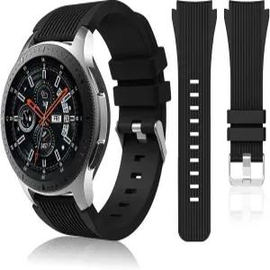 HSWAI 삼성 갤럭시 워치 46mm 밴드/기어 S3 프론티어 클래식 3 소프트 실리콘 브레이슬릿 스포츠 스트랩과