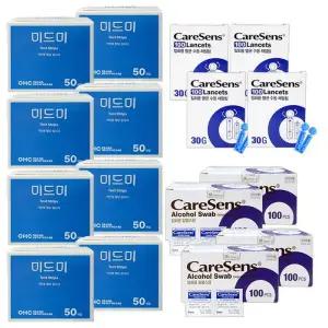 인포피아 미드미 혈당시험지 400매 + 채혈침400개 + 알콜솜400매
