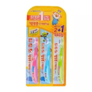 뽀로로 단계별 칫솔 STEP1 6~24개월 3P 유아 아기 6개월아기칫솔 (WB3576E)