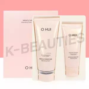 오휘 미라클 모이스처 클렌징 폼 기획 세트 (200ml+100ml) 핑크 베리어