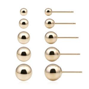 14K 심플 골드볼 귀걸이(3mm)